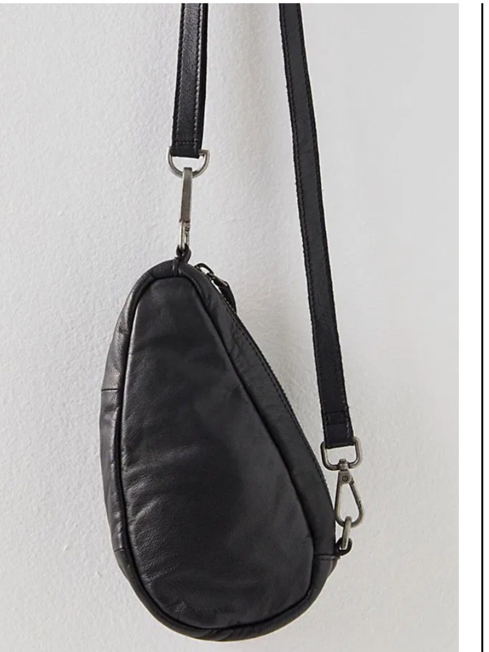 Free People Coffee Date Mini Crossbody Bag FP black leather crossbody - Picture 2 of 13
